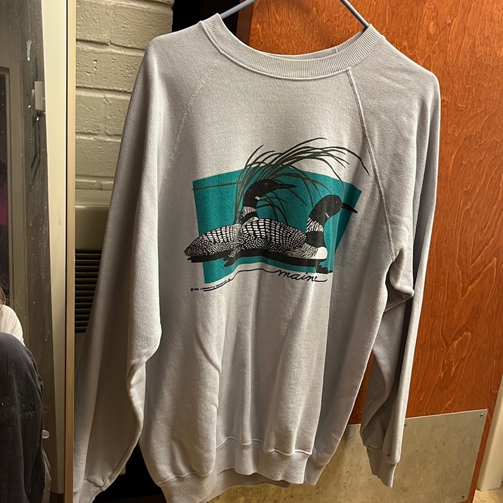 Vintage loon Maine crew neck